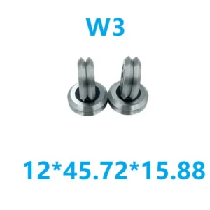 12 * 45.72 * 15.88mm W Groove Guide Pulley Sheave Sealed Rail Ball Bearing W3